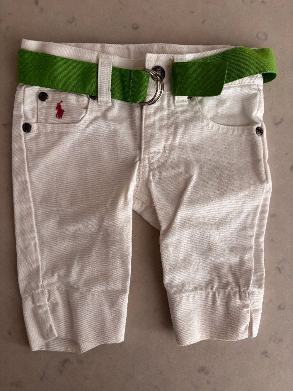 Toddler Ralph Lauren white capri jean pant